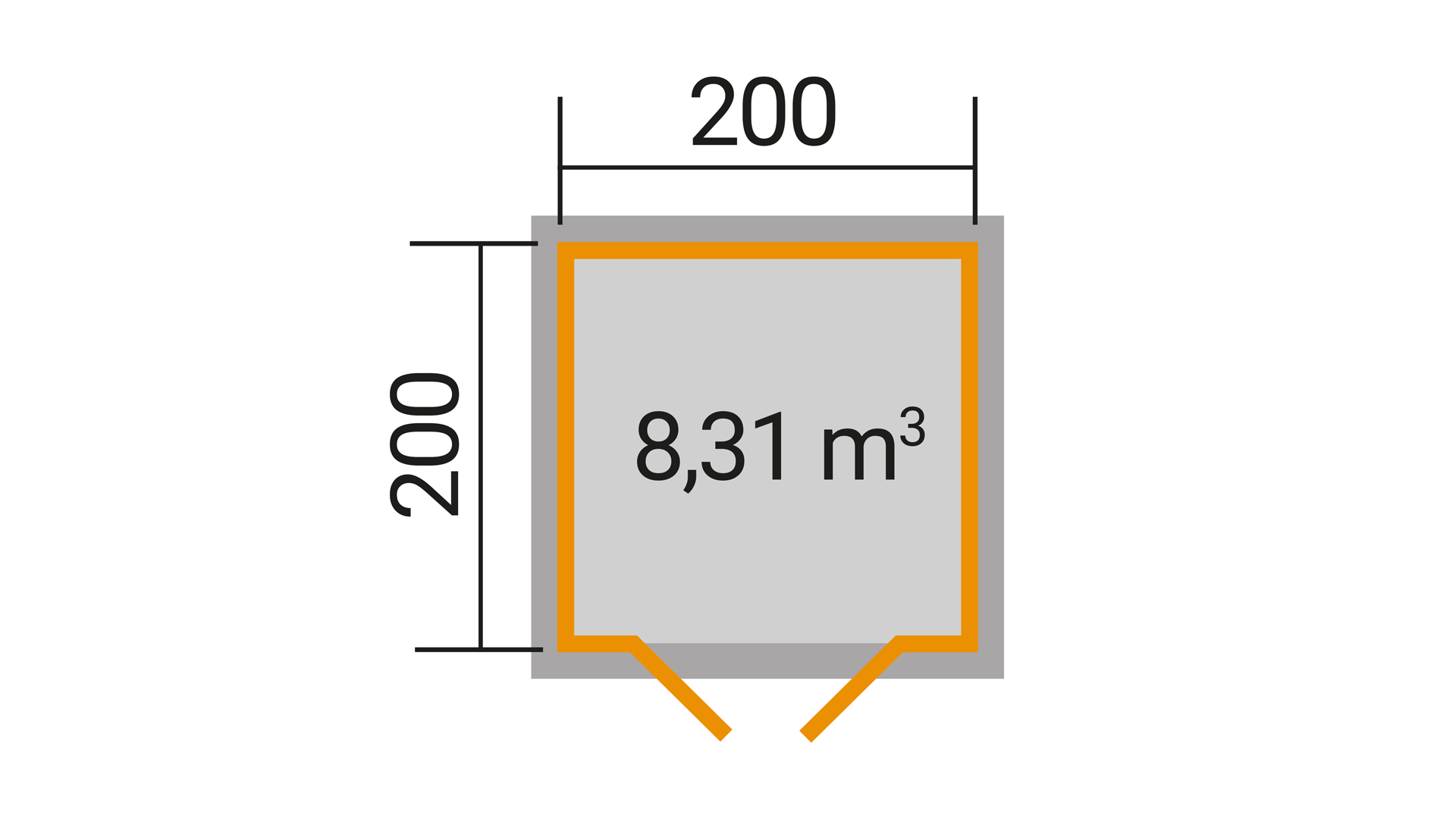 Blockbohlen-Gartenhaus Louis 6