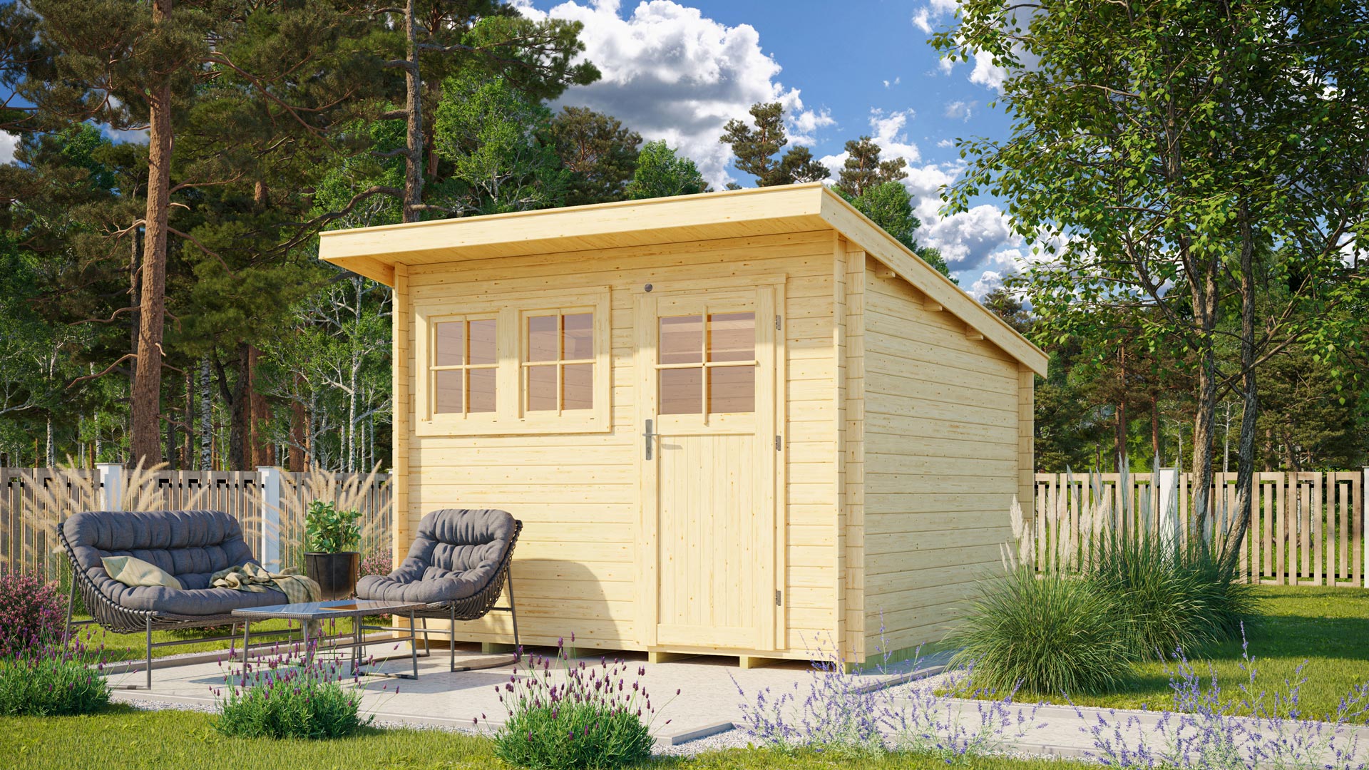 Komfort Gartenhäuser aus Holz | WEKA Holzbau